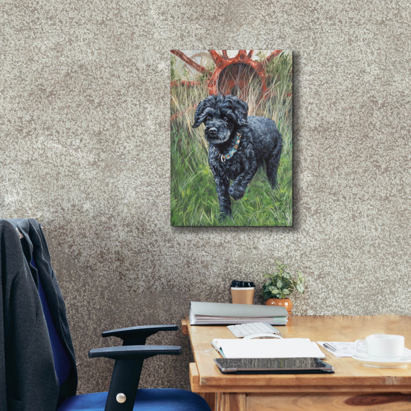 «Dogs Toy Poodle» par Lindsay Kivi, art mural sur toile, H 26 po x l 18 po x P 0,75 po
