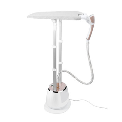 1 ensemble de défroisseur à vapeur avec planche à repasser, défroisseur à vapeur rétractable à 3 vitesses 1800 W, défroisseur à vapeur électrique 110 V avec réservoir d'eau visible de 1,6 L