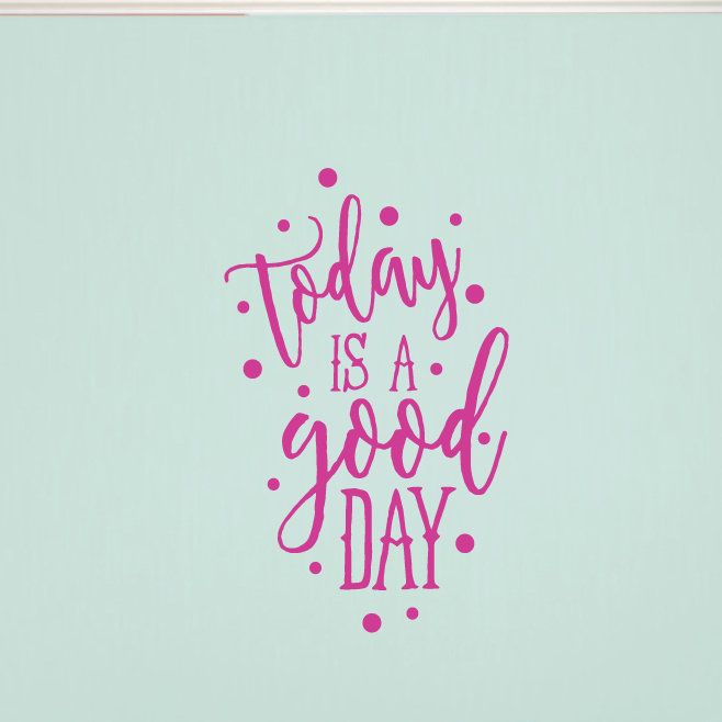 Text & Numbers Non-Wall Damaging Wall Decal, Hot Pink