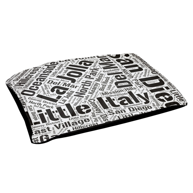 Oreiller rectangulaire designer, Moyen L 40 po x l 30 po, Jaune, San Diego