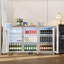 Réfrigérateur à barre arrière de 53 pouces 11,4 pieds cubes, réfrigérateur à boissons sous le comptoir et glacière avec 3 portes en verre, refroidisseur de bouteilles en acier inoxydable pour bar à domicile