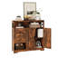 Armoire de rangement Farmhouse avec tiroirs et rangement ouvert-1084986792