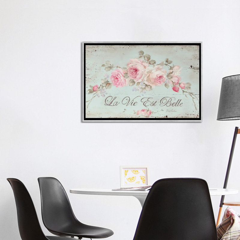«Life Is Beautiful» par Debi Coules - impression sur papier, H 26 po x l 40 po x p 1,5 po, Toile avec cadre argenté