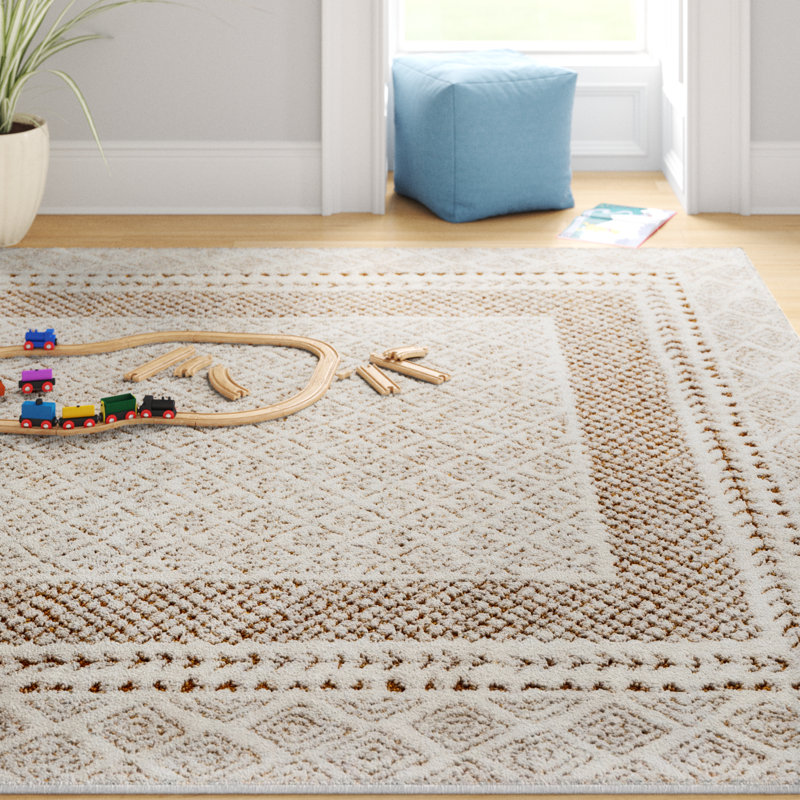 Calvo Machine Woven Oriental Brown Area Rug, Rectangle 7'10" x 10'