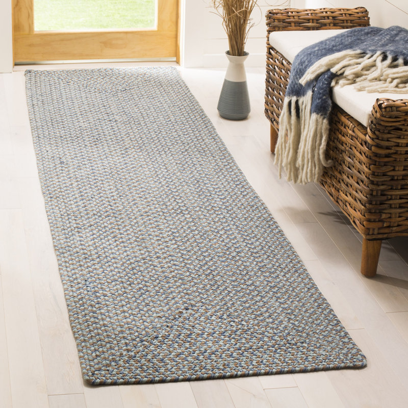 Garbrand Hand Woven Cotton Solid Color Rug, Runner 2'3" x 14'