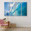 «Coastal Beach Surf A Tropical Blue Wave» sur toile, reproduction de 4 pièces