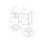 Bureau d'ordinateur, bureau personnel, ordinateur portable, installation à gauche, à droite, tiroirs de rangement, L 48 po, travail, métal stratifié, contemporain, moderne-1231621445