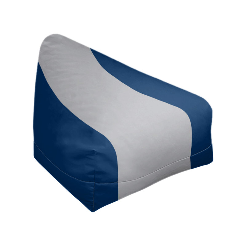 Indiana Bean Bag Cover, 2" x 27" x 30", Navy Blue/Cool Gray/Navy Blue