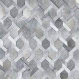 Area Hand Woven Cowhide Geometric Area Rug