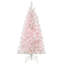 Arbre de Noël blanc de 5 pieds avec lumières DEL roses et bleues