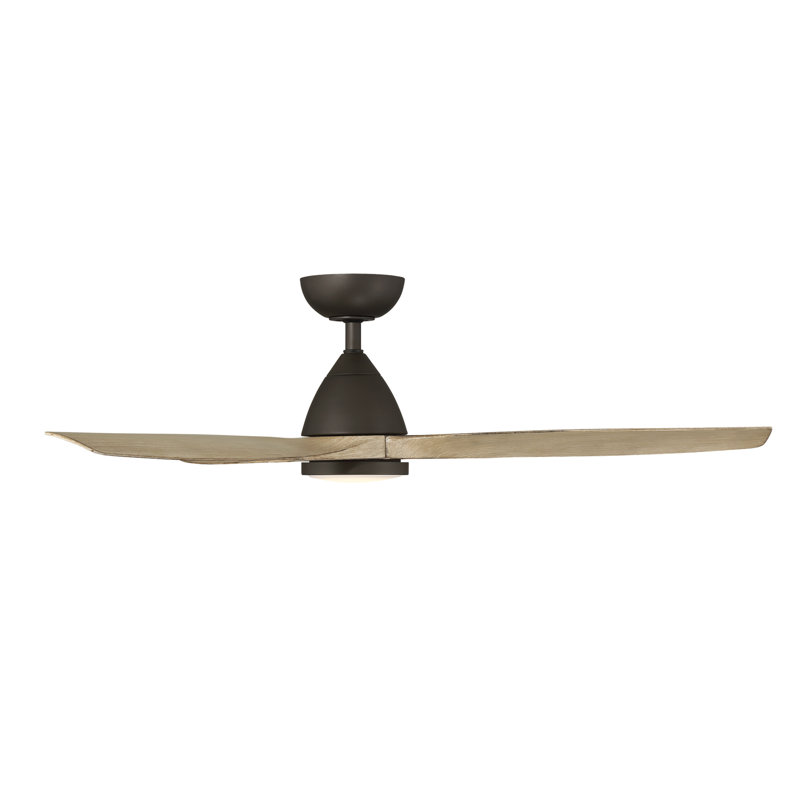 Skylark 3 - Blade Indoor/Outdoor Smart Ceiling Fan with Adjustable CCT 2700K-3000K-4000K-5000K LED Light Kit and Remote Control Included, Works With Alexa and iOS or Android App