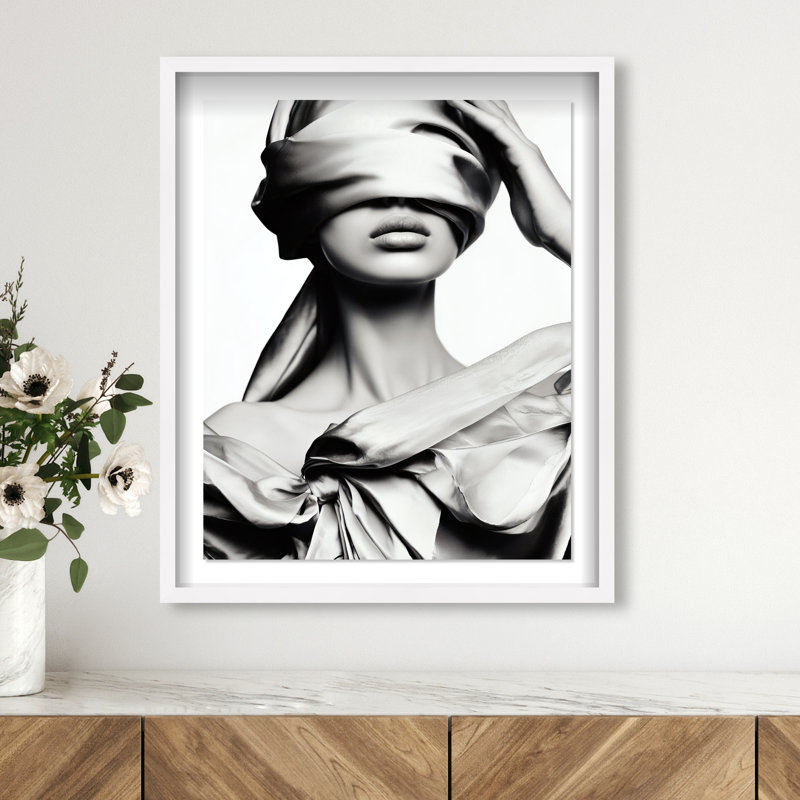 Blinded Grace II Framed Graphic Art, 31.5"H x 25.5"W, White Shadowbox