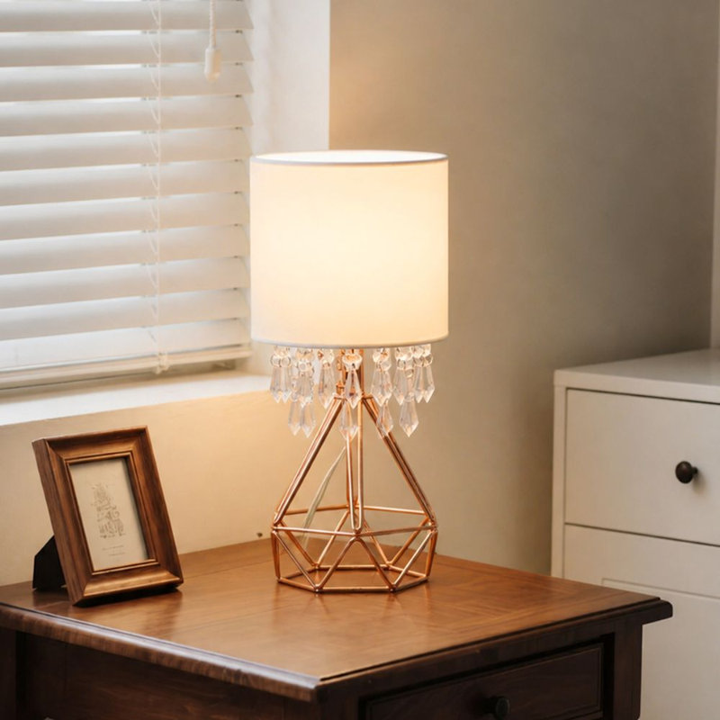 22.8”table Lamp With Crystal
