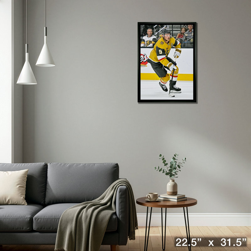 Jack Eichel 20 x 29, toile encadrée Vegas Golden Knights