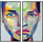 Neon Portrait Painting by Samuel Kane