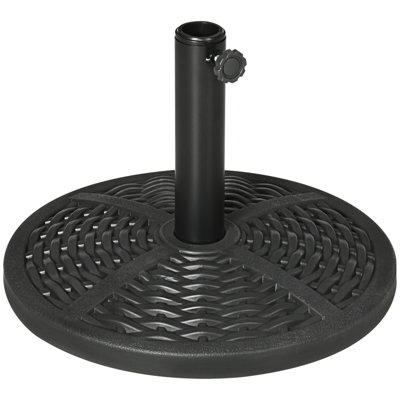 21 lb Porte-parasol rond robuste en rotin 18 po Market Market