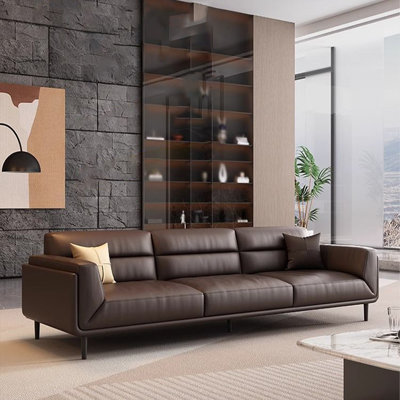 Causeuse coussin en similicuir noir