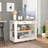 Kitchen Island 46,  Six Casters, Two Drawers, Lower Open Shelf