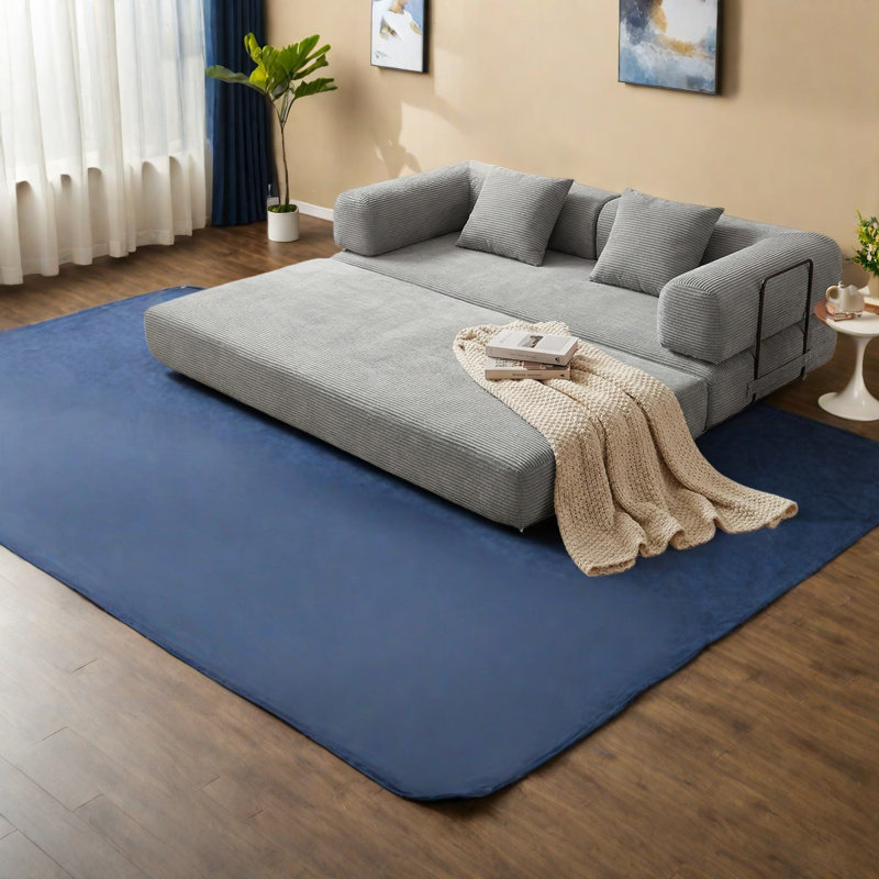 Extendable Sofas, Corduroy Foam Modern Sleeper For Small Home Spaces