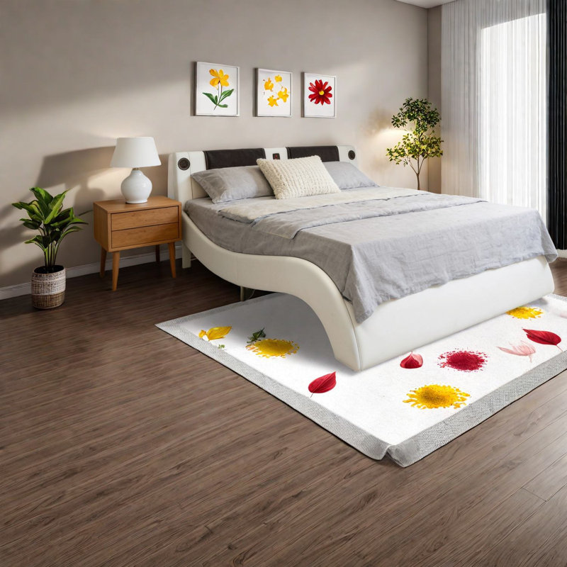 Très grand lit multifonctionnel, cadre en MDF blanc, confort moderne