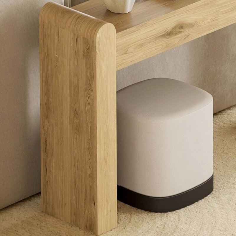 Console simple de style nordique, 33.1" H x 59" W x 11.8" D, Natural Wood, Bois naturel, Natural Wood
