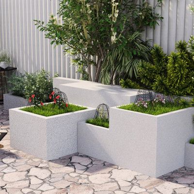 Cages de protection de jardin noires en métal, empilables de 16 po x 13 po pour garder les animaux à l'extérieur, idéales pour les légumes, les fruits et les fleurs, de 6 housses pour plantes à fleurs, 6