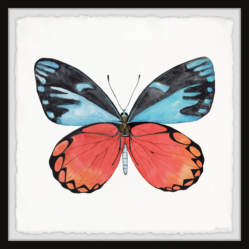 Symmetrical Wings - Single Picture Frame Painting, 61cm H x 61cm W x 3.81cm D