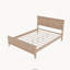 Lit plateforme en bois de style milieu du siècle, format queen, avec tête de lit et sommier à lattes, coloris Seadrift, cadre de lit de style Japandi-1288273152