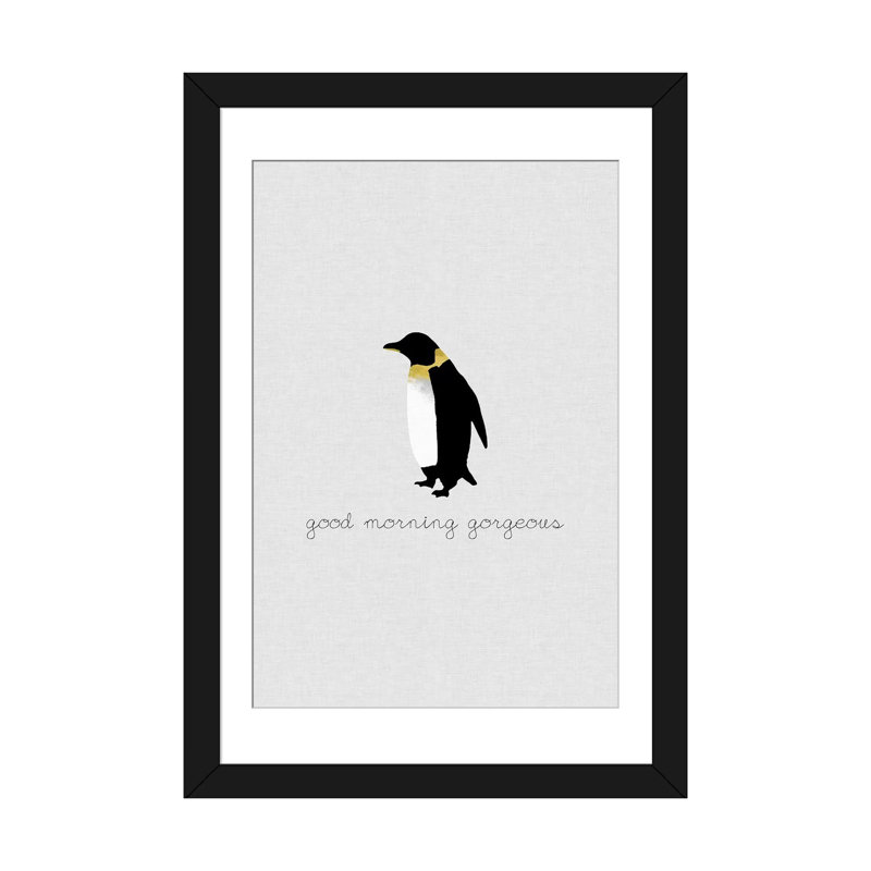 « good matin magnifique », impression sur toile, H 32 po x l 24 po x P 1 po, Papier d'art encadré noir, Blanc