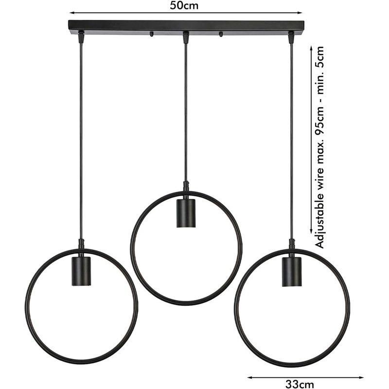 3 - Light Black Circle Pendant