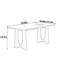 Table Mid-Century blanche en pierre frittée mate-124637028