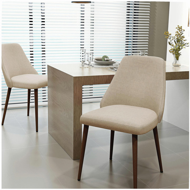 Padded double dining table and chair set