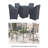 Outdoor Dining Set Covers For Alyne 4-Person Square Table & Chairs, Water-Repellent UV-Resistant Polyester
