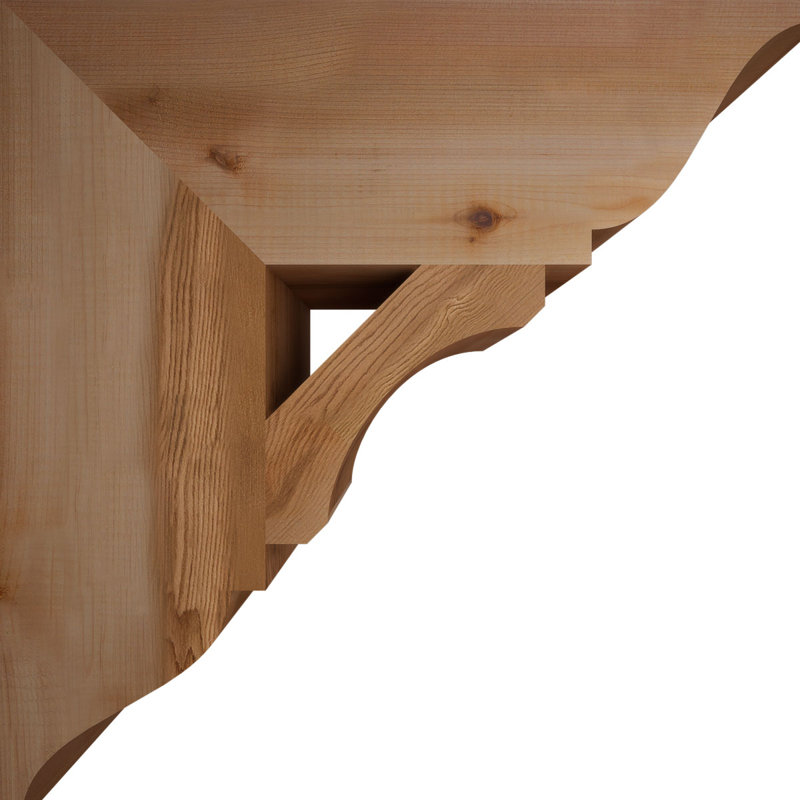 Support en bois rustique traditionnel BKTLEC01, Cèdre rouge de l'Ouest (lisse), H 18 po x l 5,5 po x P 18 po