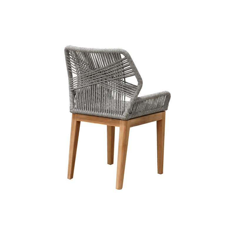 Beverly Outdoor Teak Dining Armchair, Gray