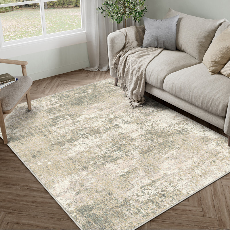 Tapis moderne lavable à la machine avec envers antidérapant Kimberley, Rectangle 5 pi x 7 pi