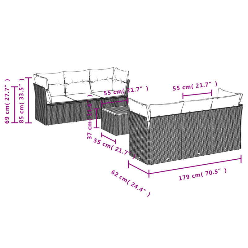 Vidaxl Garden Sofa Set