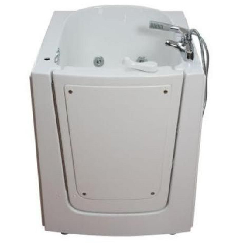 38'' x 33'' Walk-in Fiberglass Bathtub with Faucet, White, Left