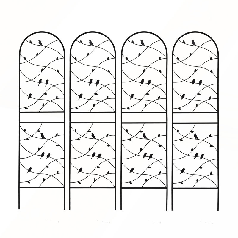 4 Pack 19.7" Metal Rustproof Garden Trellis, 71" H x 19.7" W x 1" D