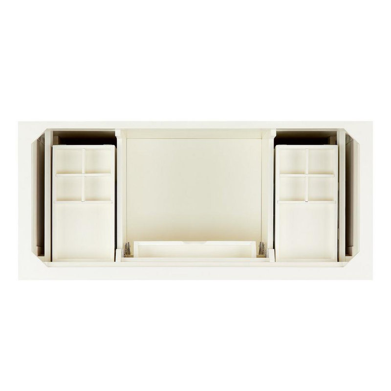 Claudia 48" Mahogany Single Basin Vanity Set with Cabinet, Vanity Top, Carrara Marble, White, 8" Widespread