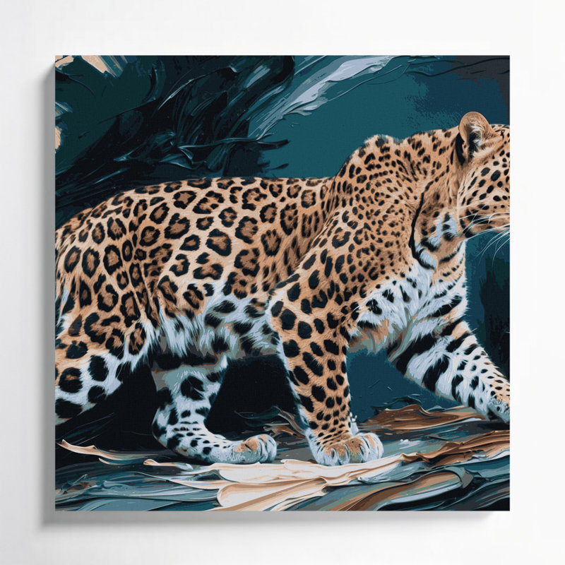 «Big Cats Amur Leopard», art mural sur toile, H 16 po x l 16 po