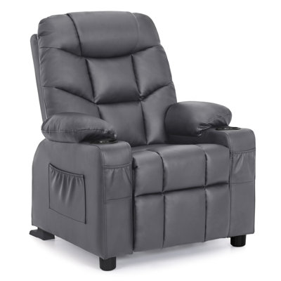 Goggans Kids Recliner with Anti-Tilt, Cup Holder