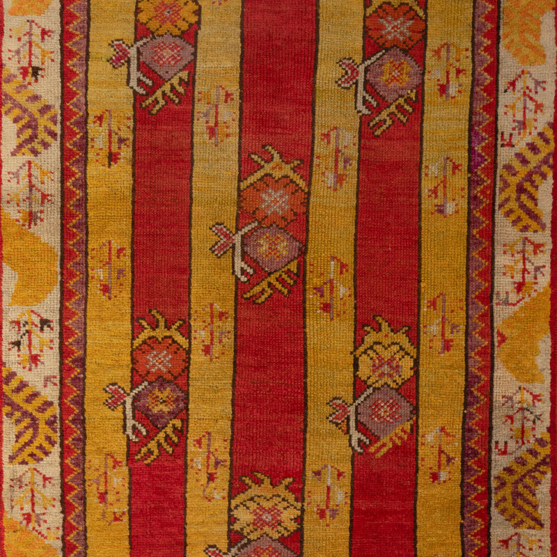 Red & Yellow Traditional Wool Rug - 3'1"" x 5'5""