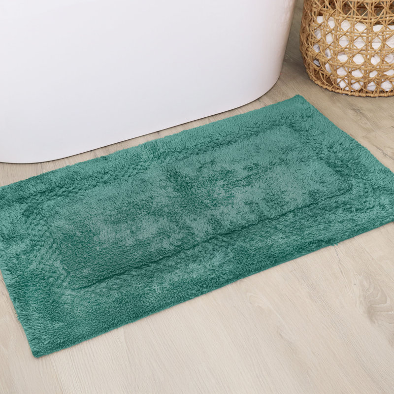 Antigona Soft Bath Rug, 21" W x 34" L, Bottle Green