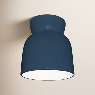 Ceramic Bell Outdoor Flush Mount