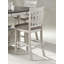 Ensemble de chaises de salle à manger décontractées à hauteur de comptoir en bois blanc antique antique