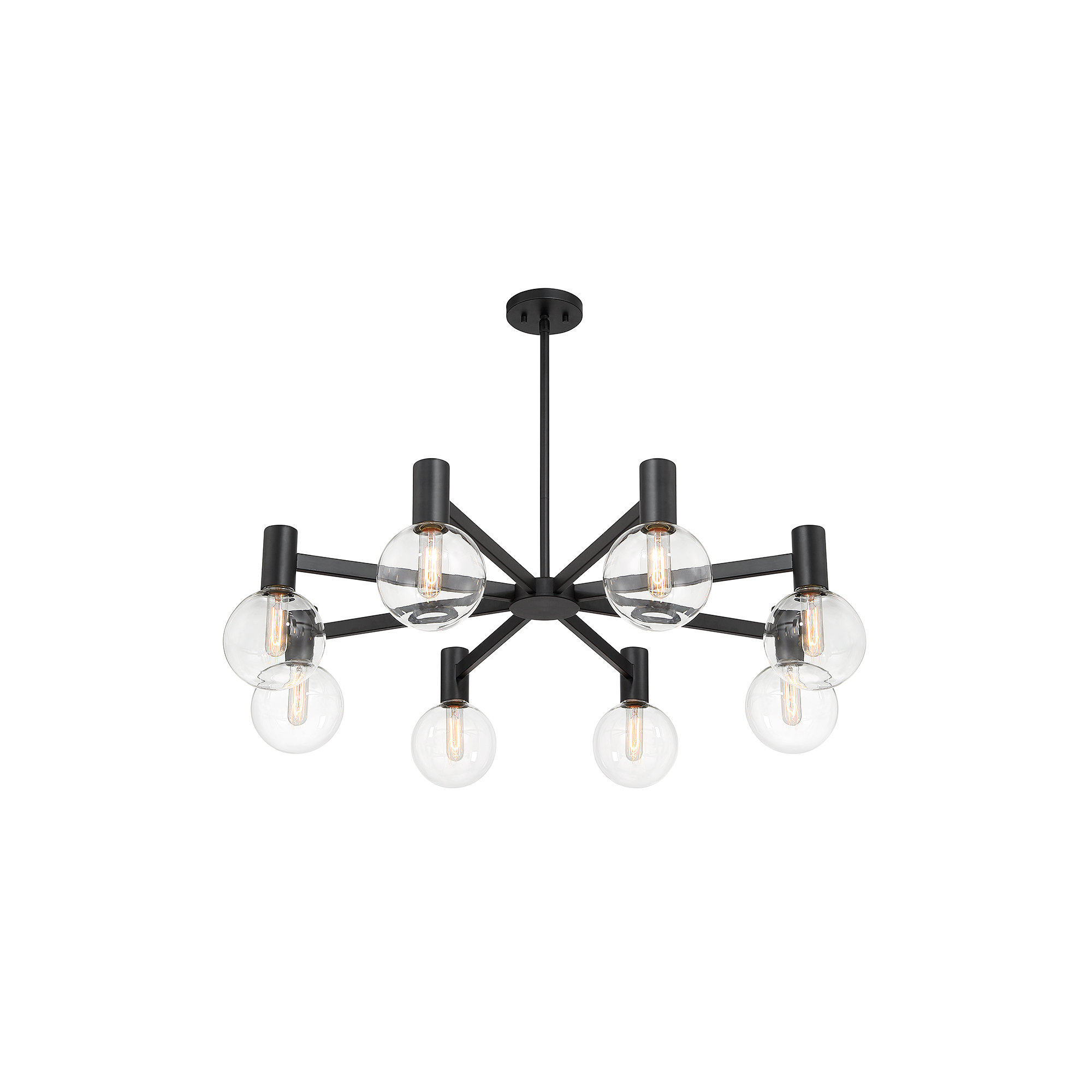 Rorem Chandelier, Matte Black, 5 Lights