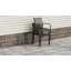 Ensemble de 4 chaises de patio pour l'extérieur, empilables, noir-1720178690
