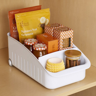 Pantry Organizers YouCopia RollOut Pantry Drawer, BPA-Free Rolling Organizer with Dividers, 8", Speckled White