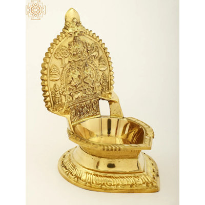 Petit laiton 7 po Kubera Lakshmi Vilakku Diya